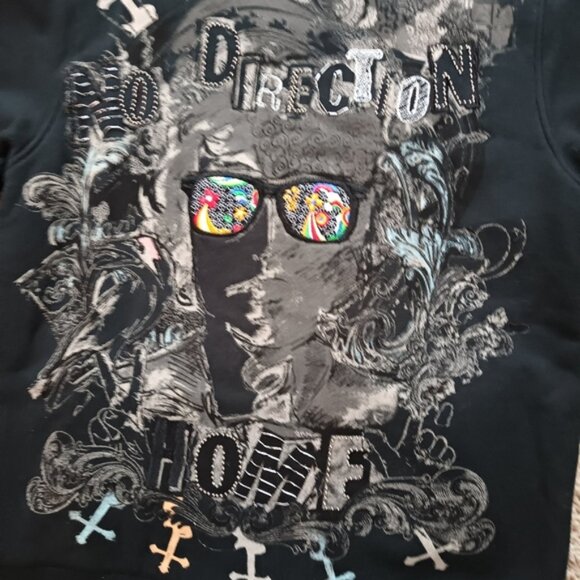 Elvis & Jesus black full zip thick hoodie direction - Picture 2 of 7